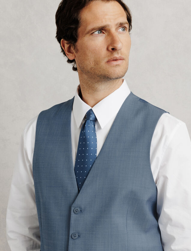 Slim fit kostuumgilet in bi-stretchstof