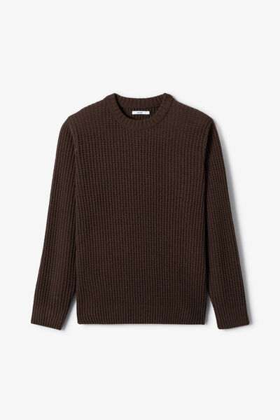 Pull col rond point fantaisie en chenille