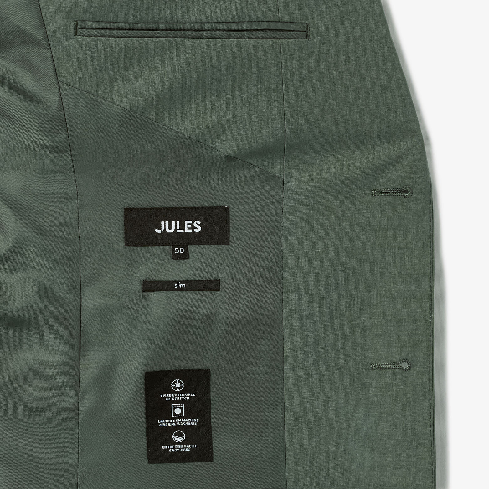 Slim fit kostuumvest in bi-stretchstof