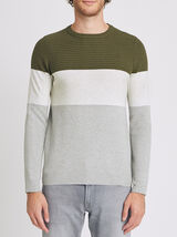 Pull col rond colorblock