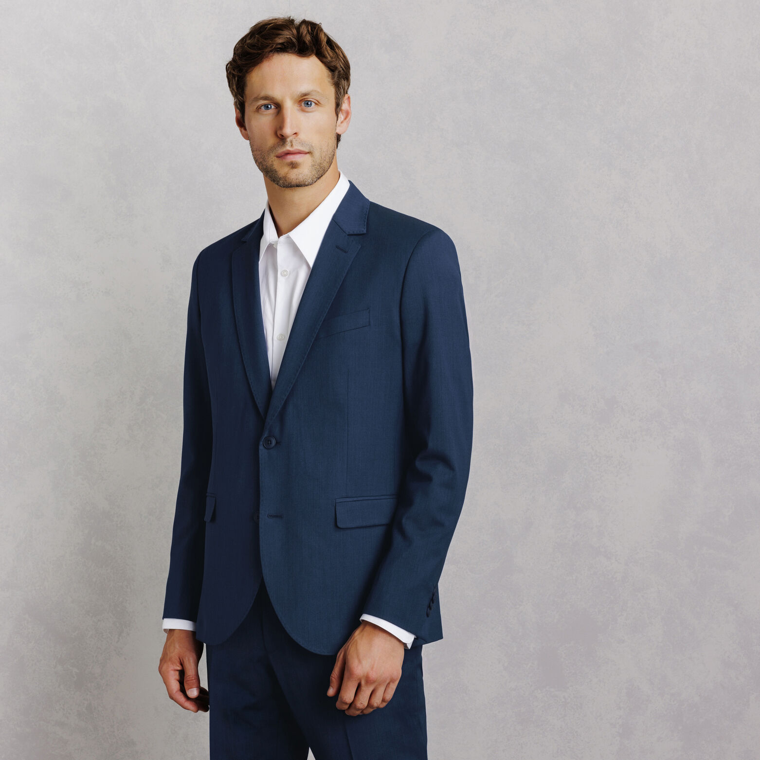 Veste de costume slim bi-stretch unie