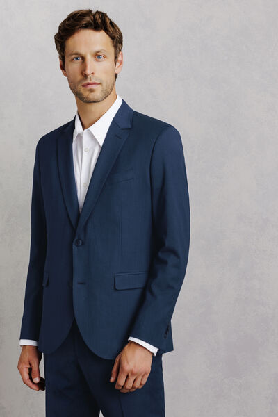 Veste de costume slim bi-stretch unie