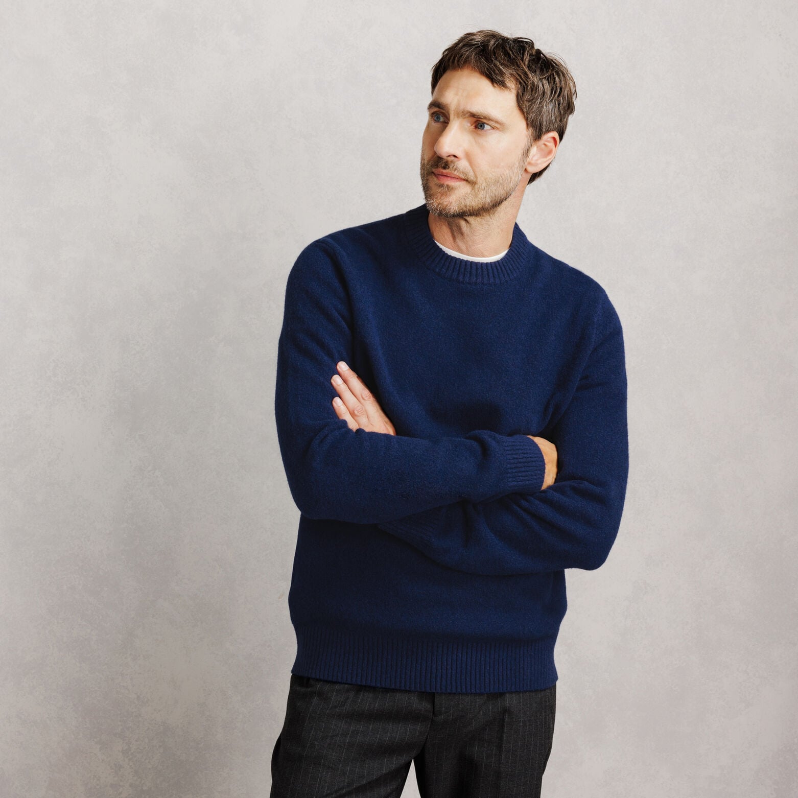 Pull col rond mousseux coton majoritaire