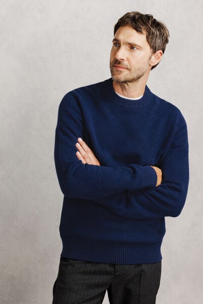 Pull col rond mousseux coton majoritaire