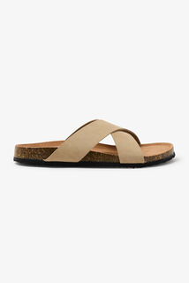 Gekruiste sandalen in su&egrave;deleer