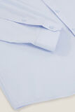 Regular effen hemd in katoen, nylon en elastaan
