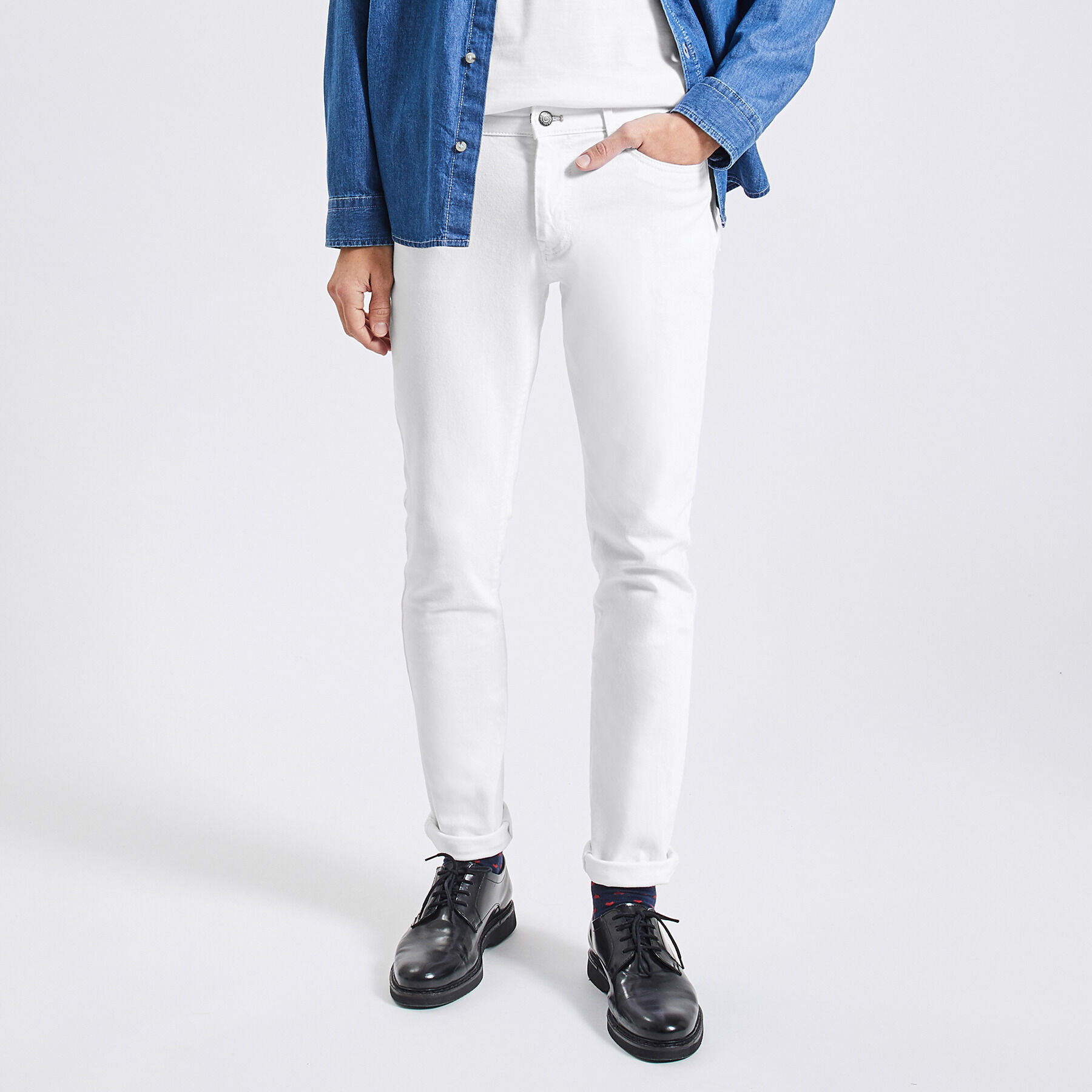 Pantalon slim homme pas cher sales