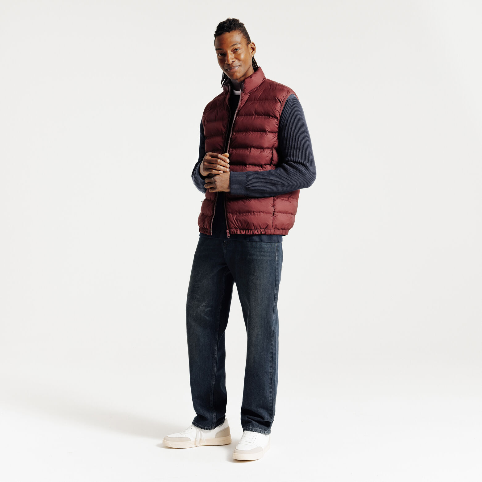 Pull col rond &eacute;pais patch &eacute;paules