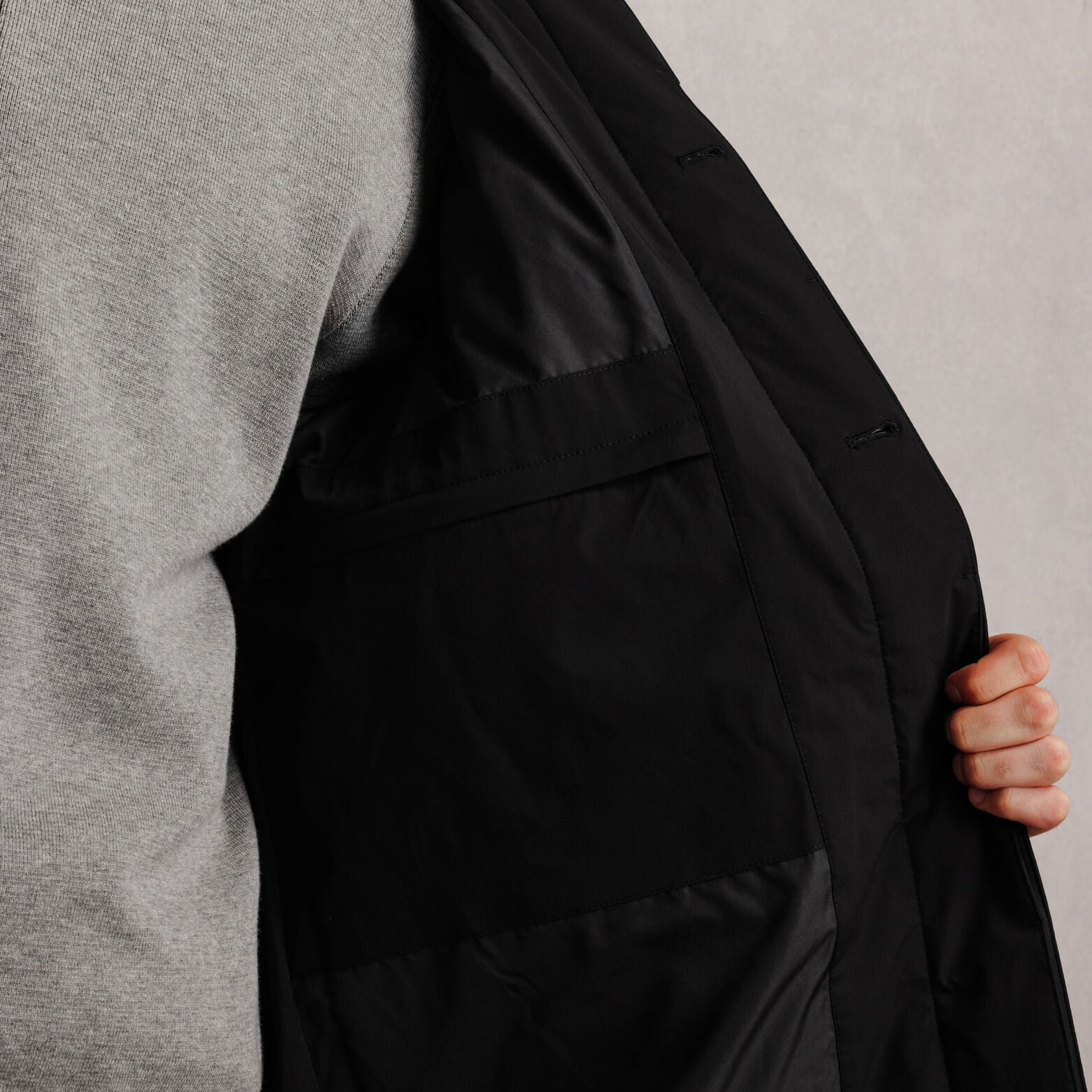 Parka longue col chemise