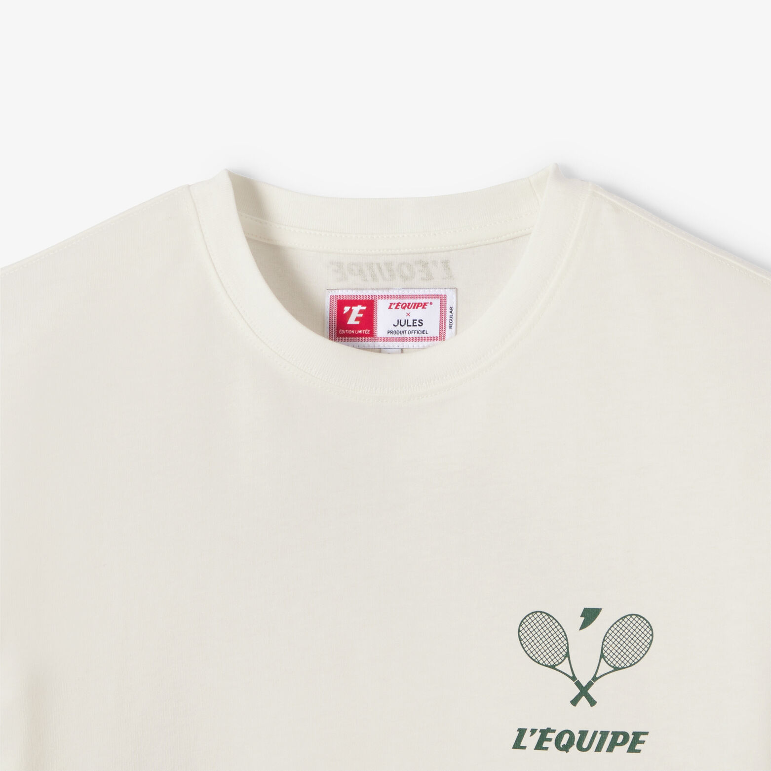 Tee shirt imprim&eacute; dos licence l'&Eacute;quipe