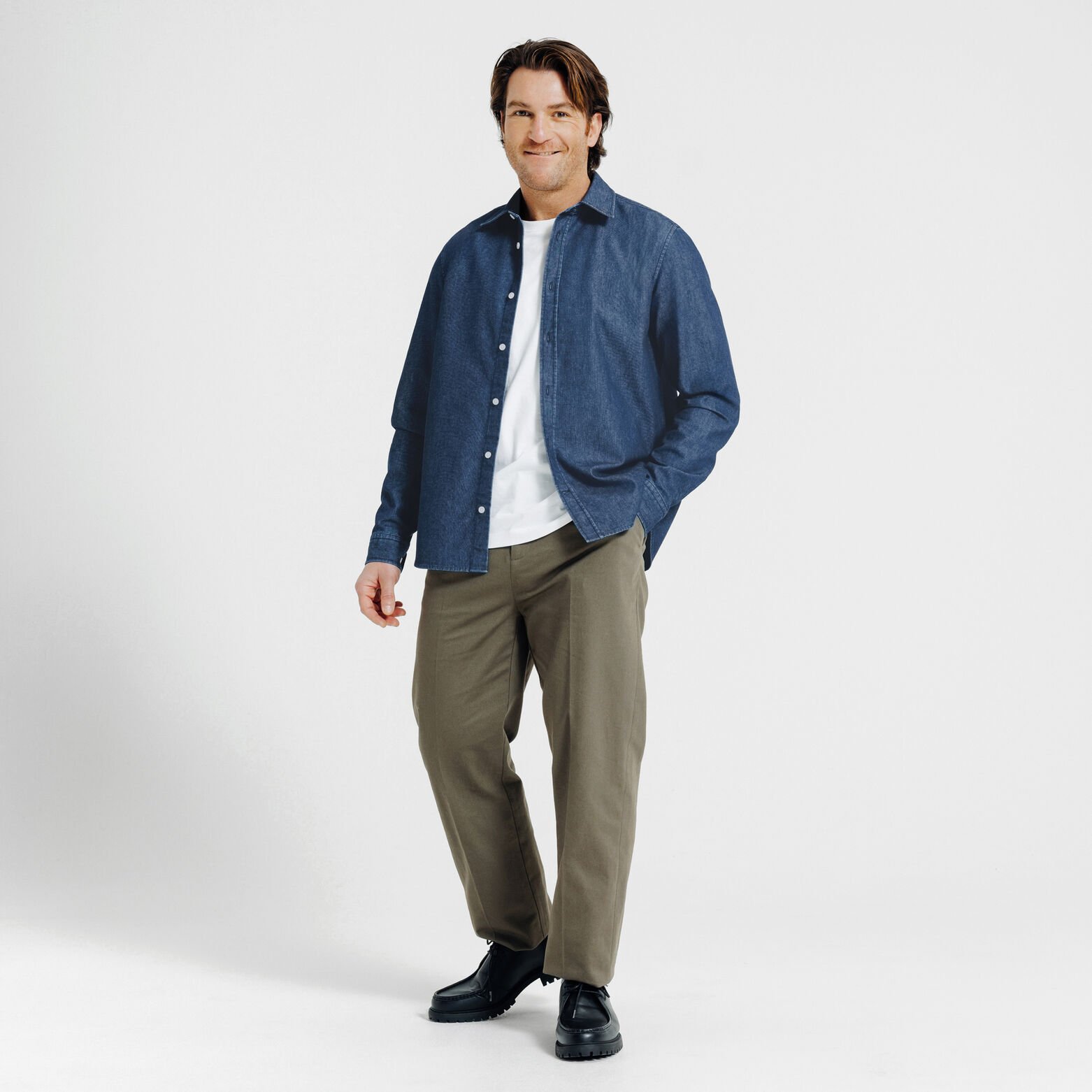 Regular fit denim hemd