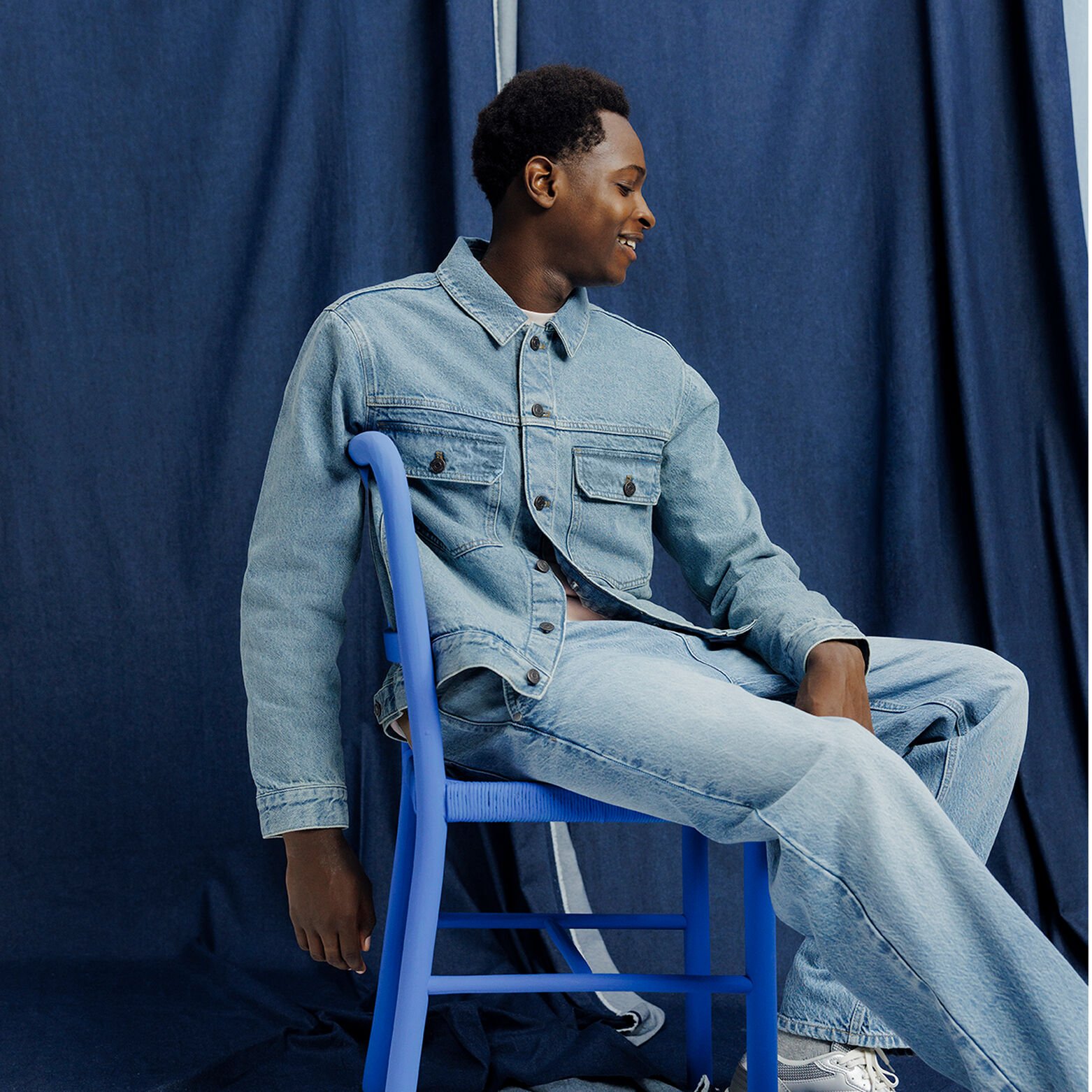 Ensemble veste en jean et jean - Bleu