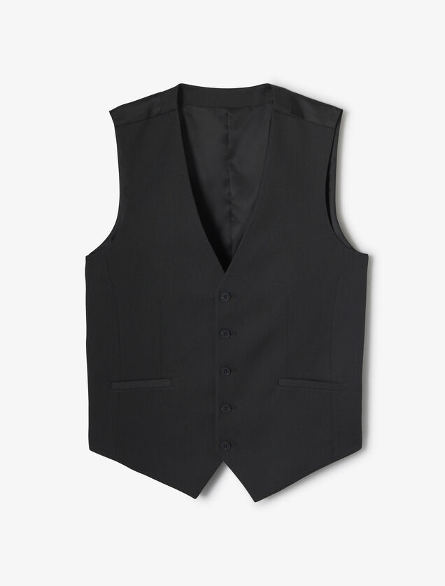 Effen slim kostuumgilet
