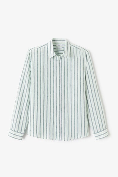 Gestreept hemd in linnen