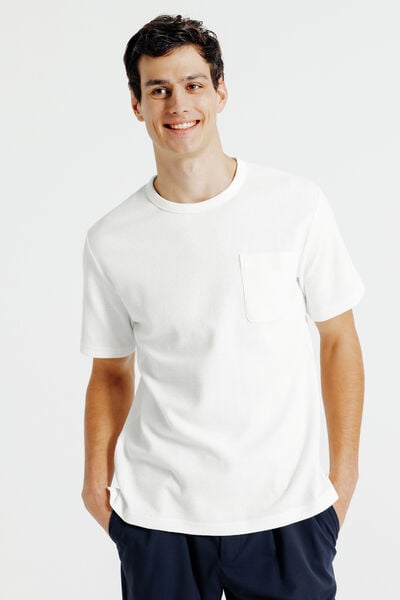 T-shirt in wafelstof