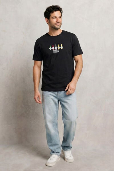 T-shirt met borstprint Tabasco-licentie