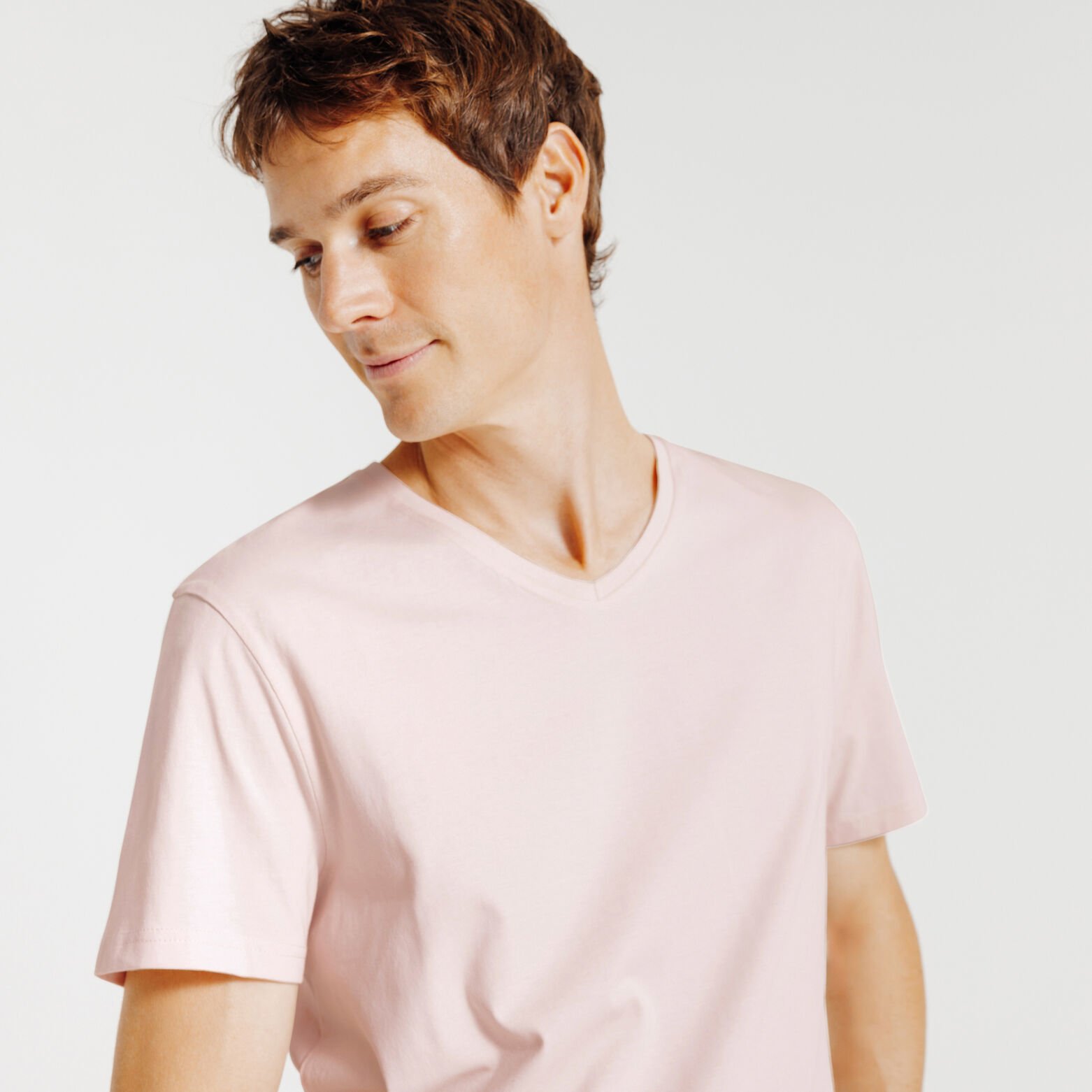 Tee shirt col V en coton
