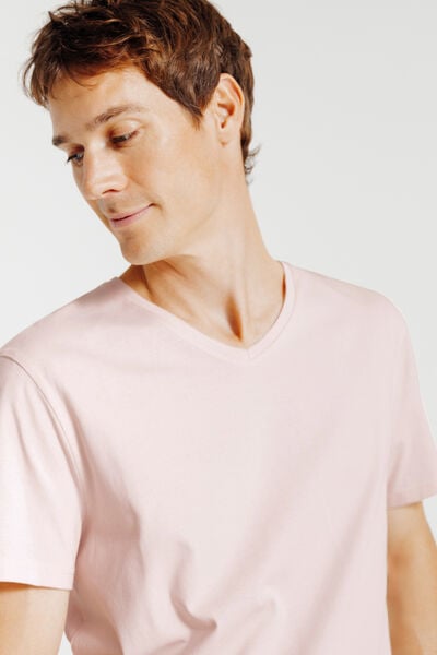 Tee shirt col V en coton