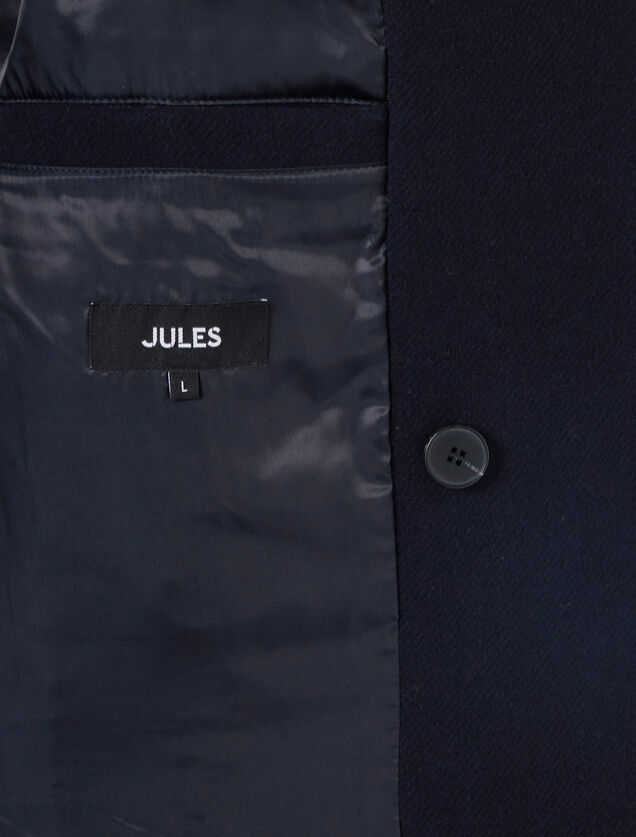 Lange wintermantel, gekruiste knoopsluiting