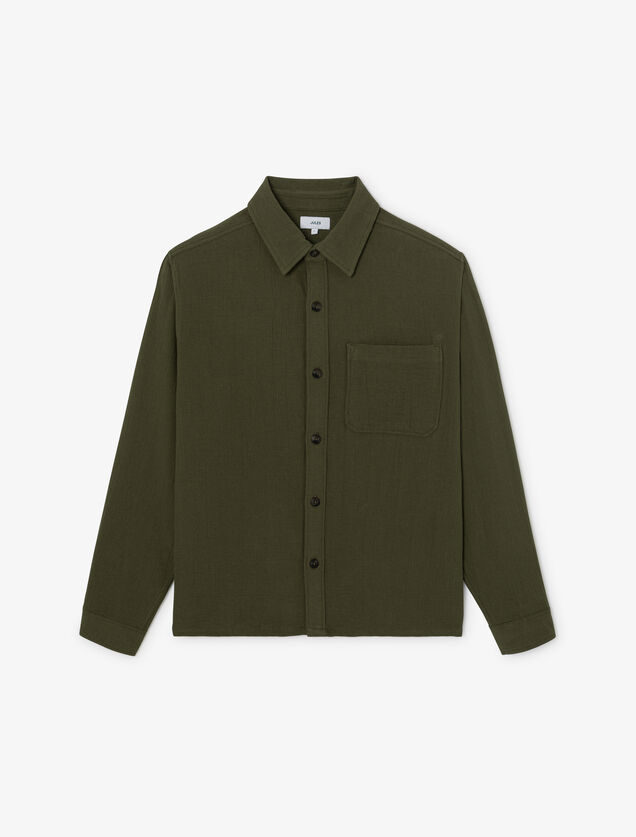 Surchemise en gaze de coton unie