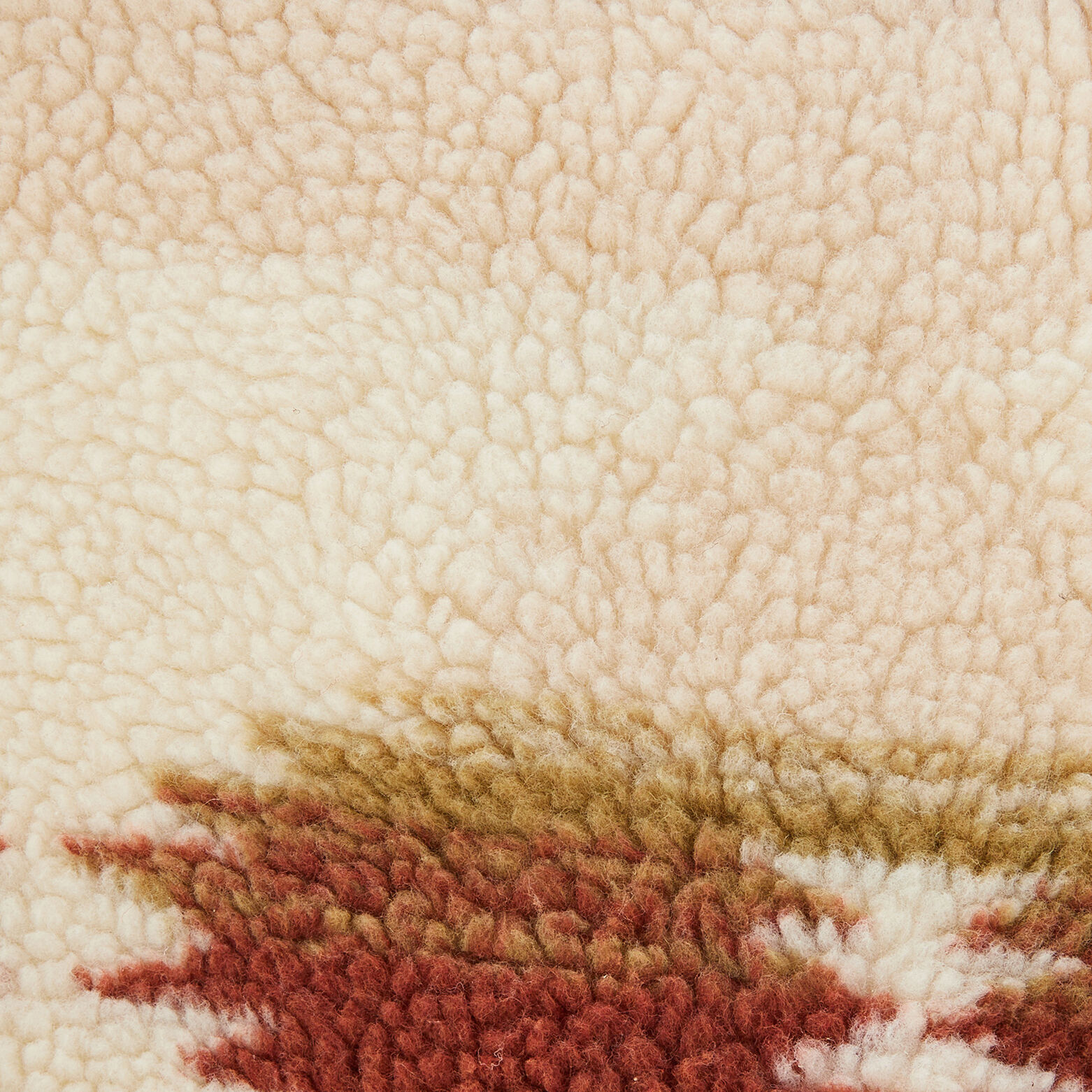 Sweat col zippé en sherpa imprimé