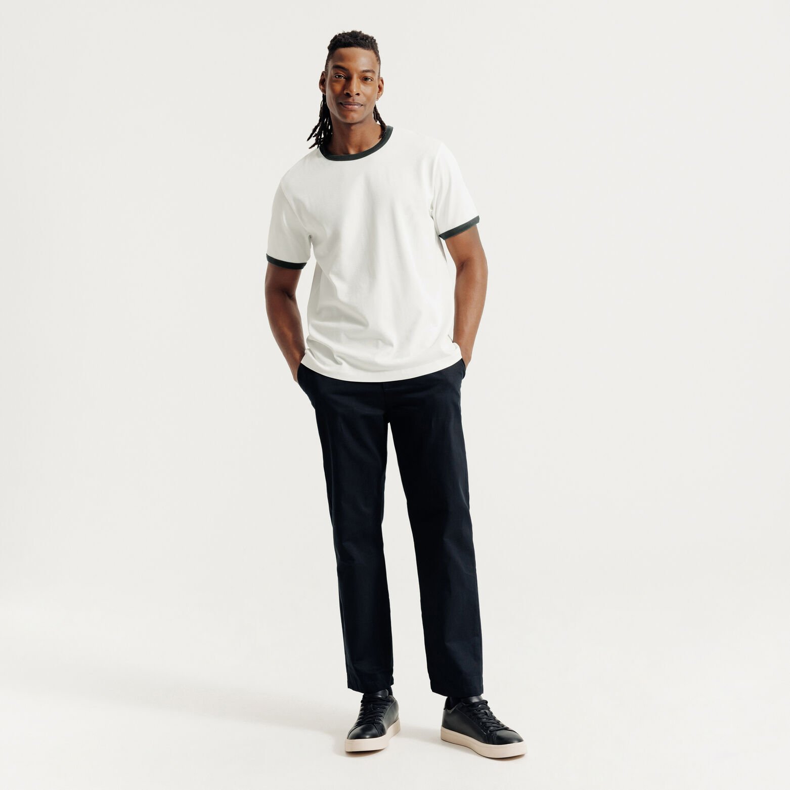 T-shirt met contrasterend borduursel