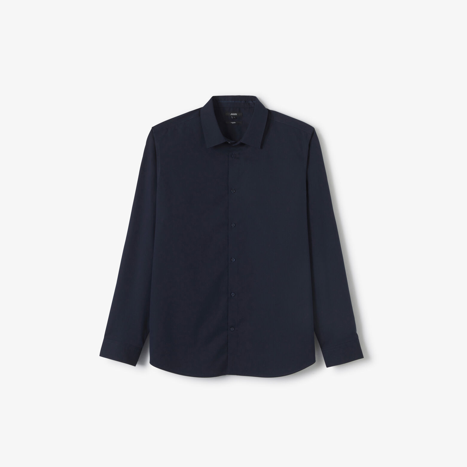 Strijkvrij regular fit hemd in katoen