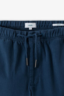 Straight fit broek met elastische taille