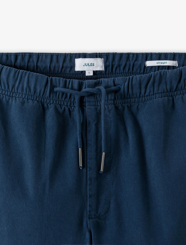 Straight fit broek met elastische taille