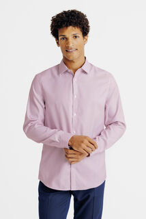 Strijkvrij slim fit gestreept hemd