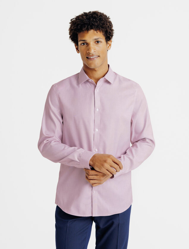 Strijkvrij slim fit gestreept hemd