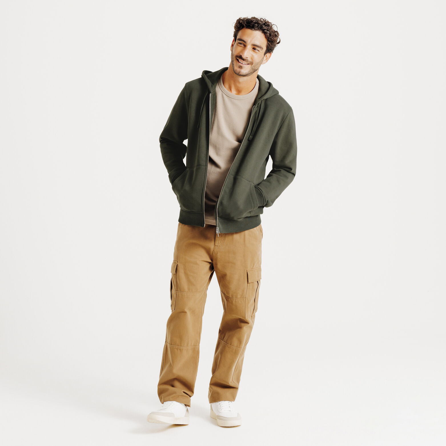 Sweat à capuche zippé heavy weight