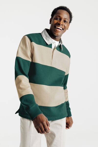 Sweat col polo ray&eacute;