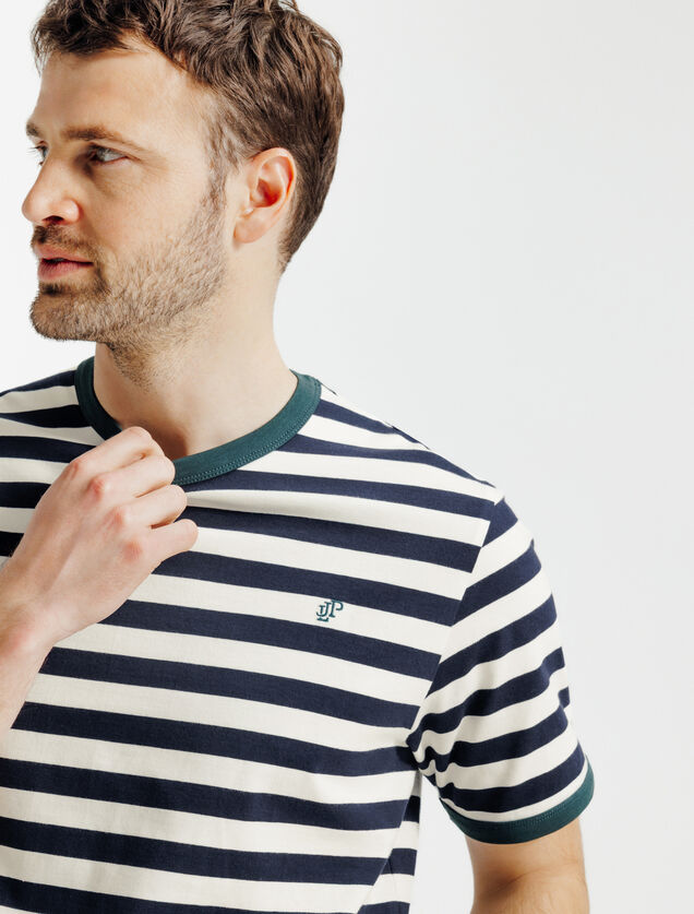 Contrasterend marine t-shirt