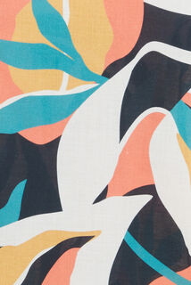 Chemisette en viscose col requin motif hawa&iuml;en