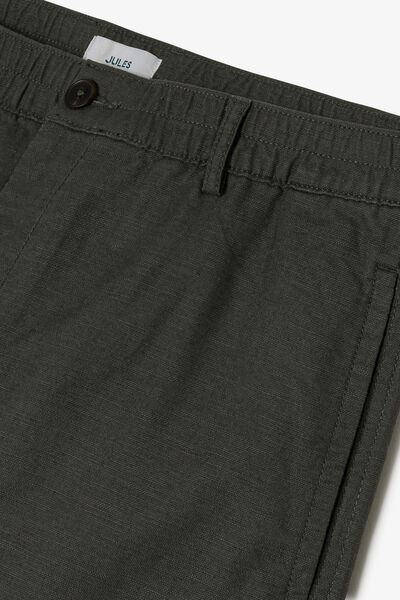 Pantalon droit m&eacute;lange coton lin