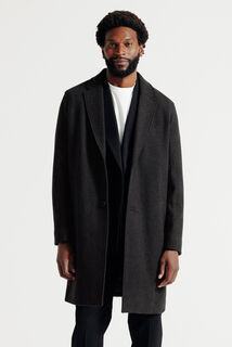 Manteau hiver long col tailleur