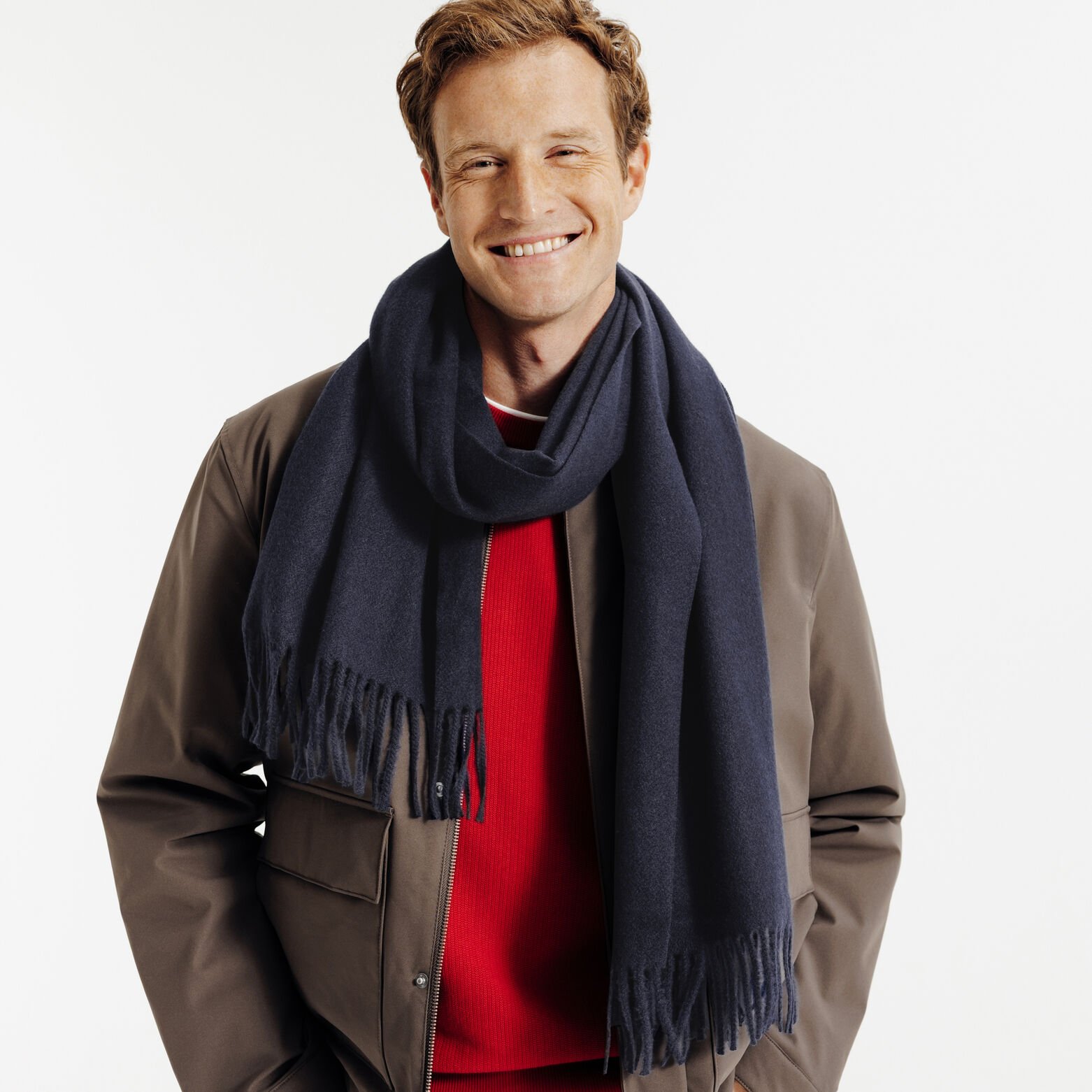 Effen sjaal met zacht aspect