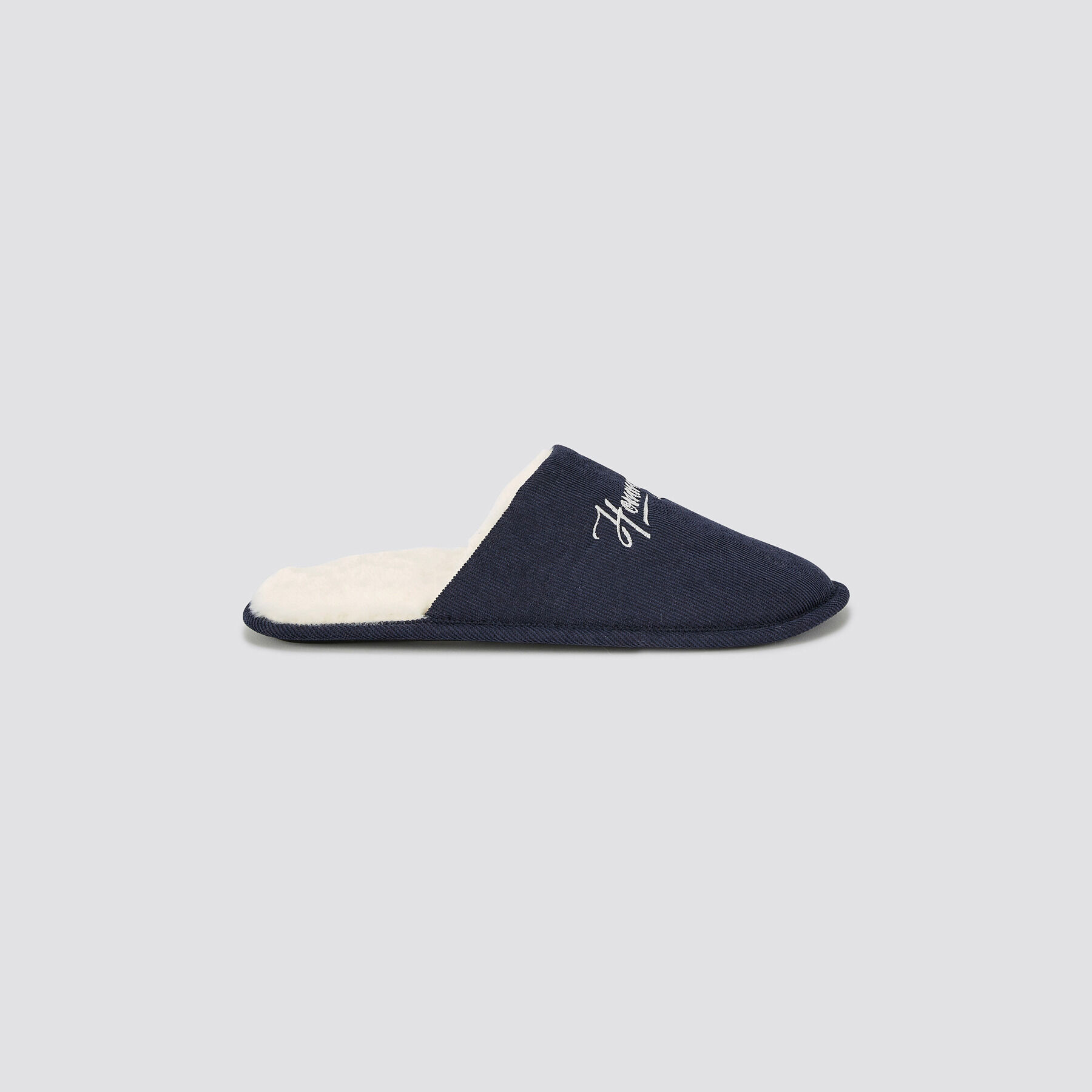 Chaussons message Bleu fonc Jules