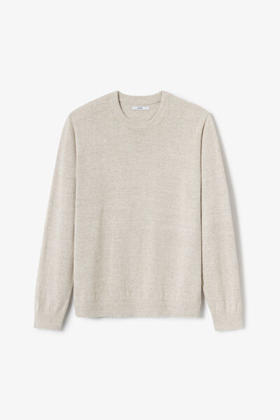 Trui ronde hals in fantasie-stekenpatroon