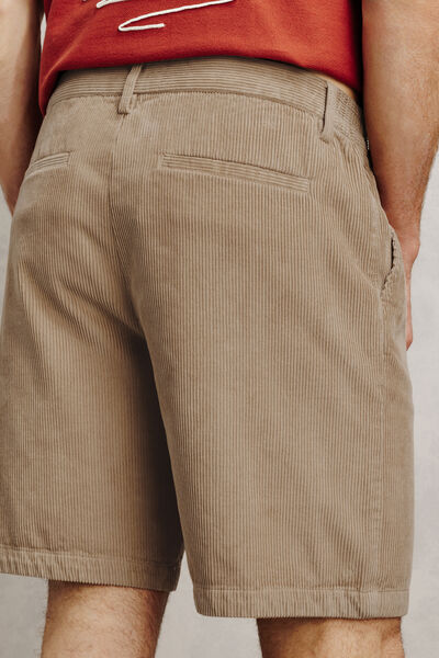 Bermuda velours c&ocirc;tel&eacute;