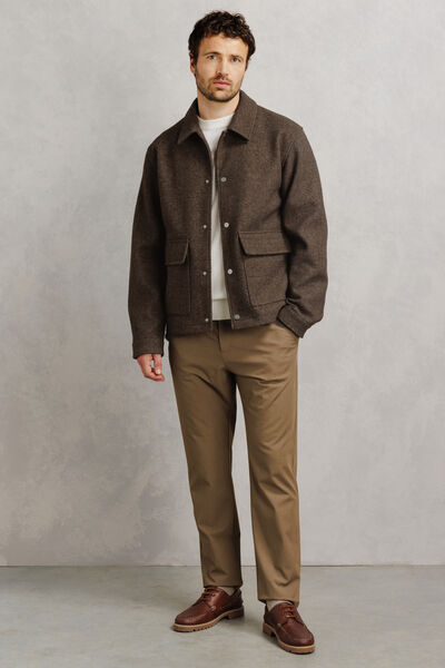 Blouson col chemise pressionn&eacute;