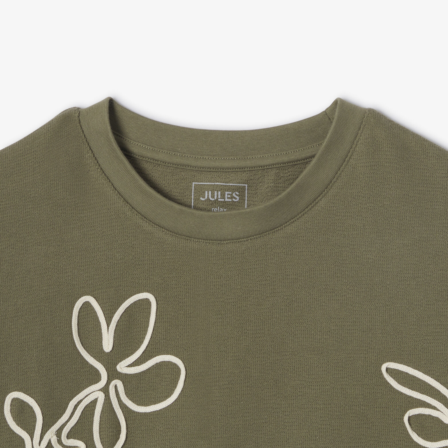 Tee shirt fleurs en cordelette mati&egrave;re fantaisie