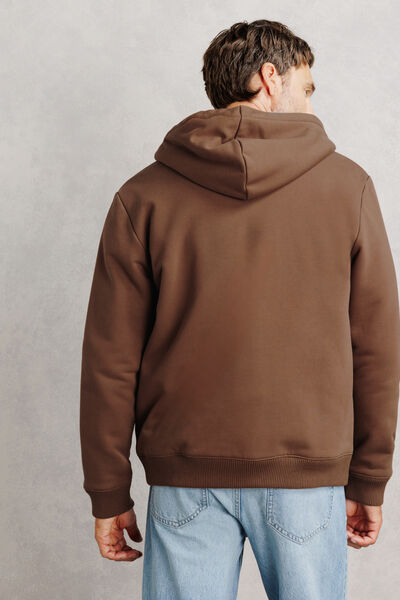 Sweat &agrave; capuche zipp&eacute; doubl&eacute; sherpa