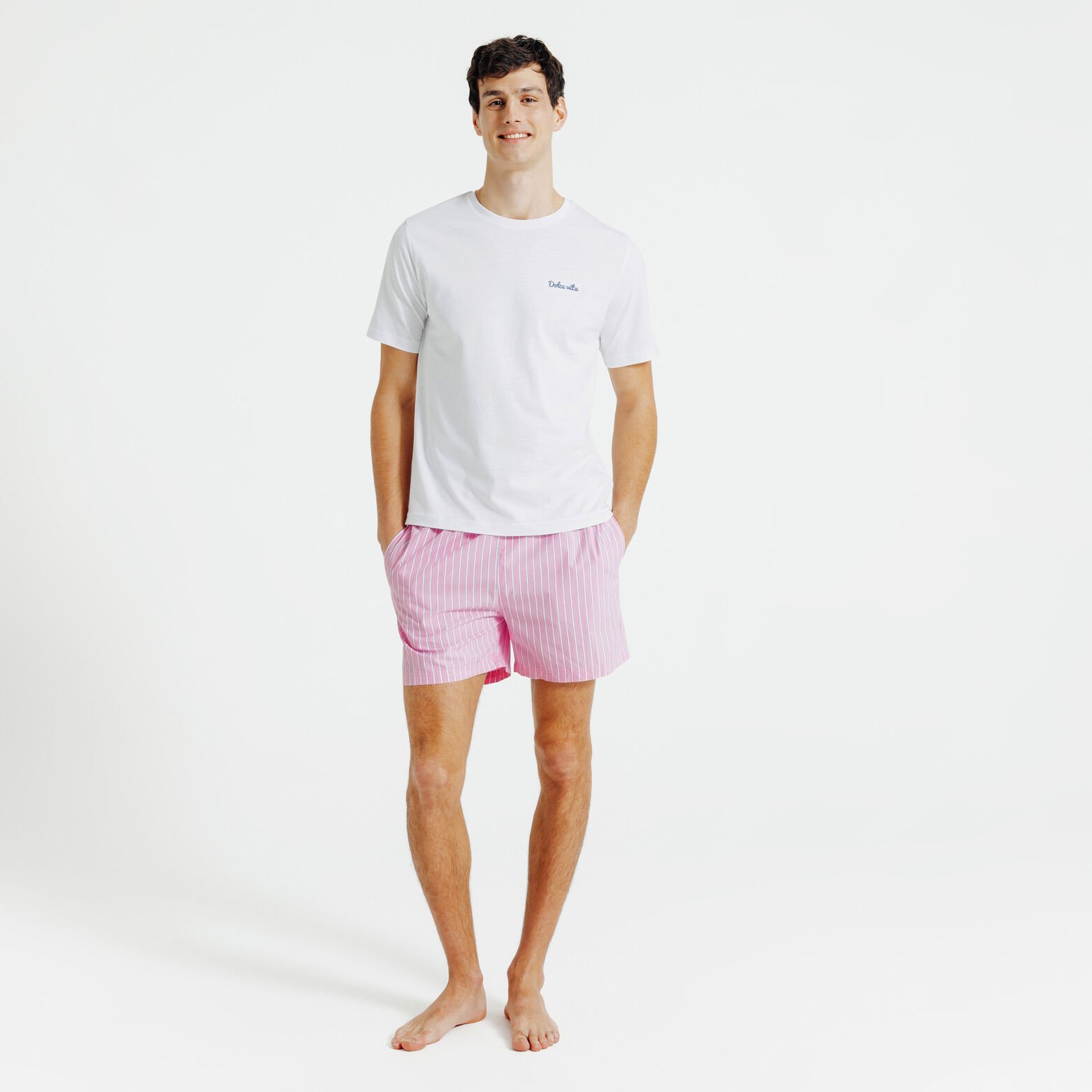 Pyjamaset met gestreepte short