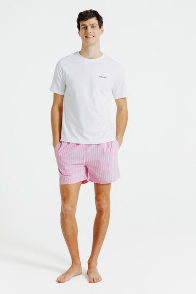 Pyjamaset met gestreepte short