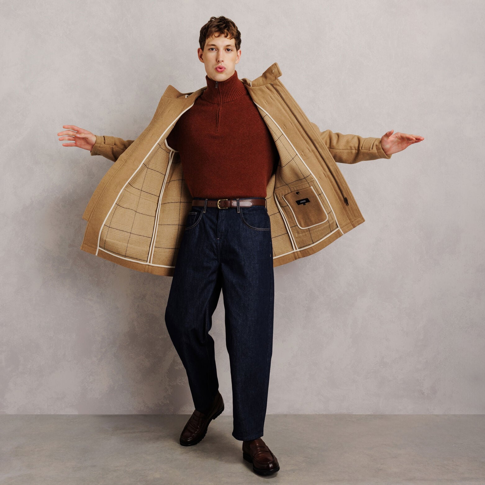 Manteau style duffle-coat avec capuche