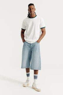 Lange denim bermuda