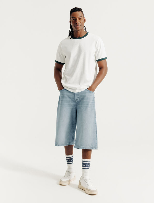 Lange denim bermuda