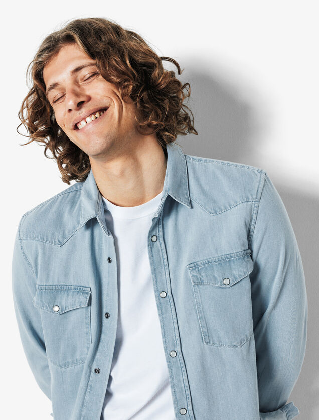 Chemise en jean western